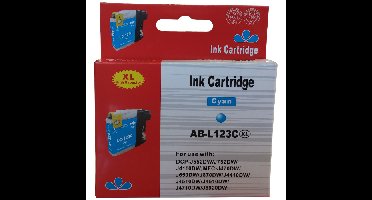 Huismerk Brother LC-123C cartridge cyaan