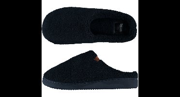 Instapper slippers/pantoffels Teddy wol - donkerblauw - maat 41-42 - Volwassenen