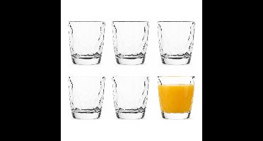 Bormioli Rocco Drinkglazen Diamonds - 6x stuks - transparant - 300 ml