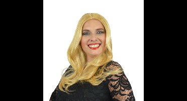 Carnaval verkleed pruik - Lady Yvette - blond - lang stijl haar - dames