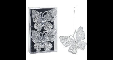 Christmas Decoration kersthangers vlinders - 2x - 15 cm