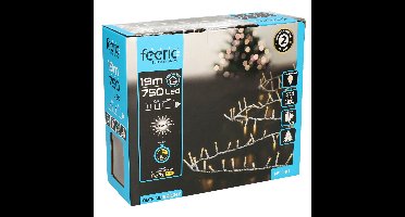 Clusterverlichting - warm wit - 750 led lampjes - 19 mtr - transparant snoer - lichtsnoer