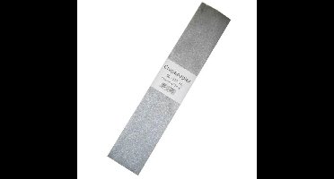 Crepe papier platte vellen - zilver - 250 x 50 cm - Knutselen met papier - Knutselspullen