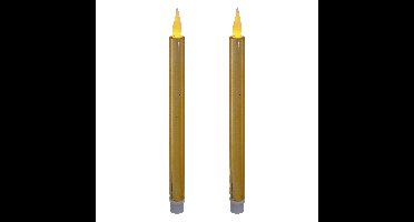 Feeric lights & Christmas LED dinerkaarsen - goud - 28 cm