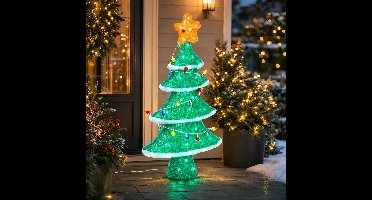 Feeric Lights Kerstverlichting figuur - kerstboom - 65 cm - acryl - verlichte figuren