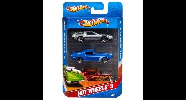 Hot Wheels Raceauto Speelset - 3 stuks - schaal 1:64 - plastic en metaal