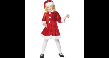 Kerstjurkje - rood - met kerstmuts - meisjes - kerstvrouw - kerstman - jurkje