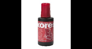 Kores Inkt - flesje navulling voor stempelkussens - rood - 27 cm