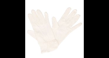 Korte handschoenen - wit - polyester - volwassenen - verkleedaccessoires