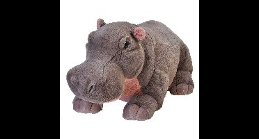Living Earth serie - Knuffel Nijlpaard - pluche - knuffeldier - wilde dieren - 76 cm