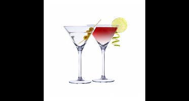 Martini cocktailglazen - glas - 4x stuks - 220 ml - Cocktail glazen - Cocktails drinken