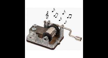 Muziekdoosje verjaardag - Happy Birthday liedje - 4,5 cm - retro / nostalgisch draaidoosje
