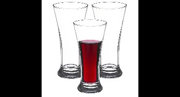 Secret de Gourmet drinkglazen - likeur glazen - transparant glas - 6x stuks - 180 ml - waterglazen