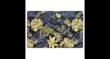 Unique Living Placemat - 1x - blad motief - 44 x 28 cm - tafeldecoratie onderlegger