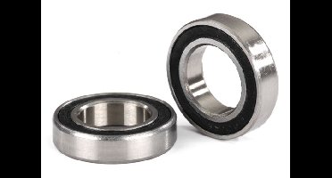 Ball bearings, black rubber sealed (12x21x5mm) (2) (TRX-5101A)