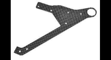 Team Corally - Wheelie Bar Plate - Graphite - 1 pc