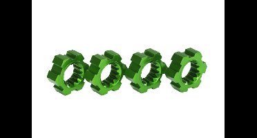 Wheel hubs, hex, aluminum (green-anodized) (4) (TRX-7756G)