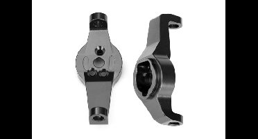 Caster blocks, 6061-T6 aluminum (charcoal gray-anodized), left and right (TRX-8232A)