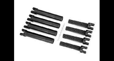 Half shaft set, left or right (plastic parts only) (internal splined half shaft/ external splined half shaft) (4 assemblies) (TRX-8993)