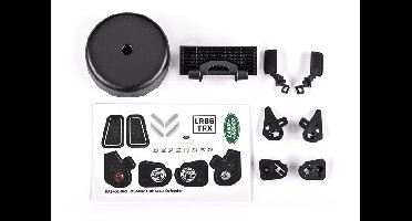 Traxxas - Grille/ mirrors, side (left & right)/ spare tire cover/ light retainers, body (fits #9712 body) (TRX-9720)