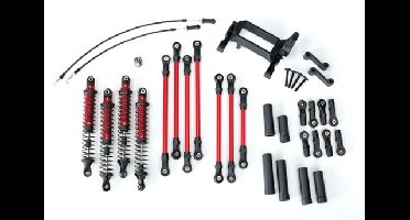 Long Arm Lift Kit, TRX-4, complete - Rood (TRX-8140R)
