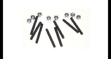 Set (grub) screws, 3x25mm (8)/ 3mm nylon locknuts (8)