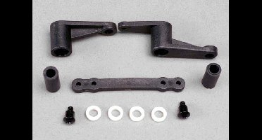 Steering bellcranks (2)/ bellcrank bushings (5x8x2.5mm) (4)/ bellcrank post spacers (2)/ draglink/ 3x8mm shoulder screws (2) (TRX-4943)