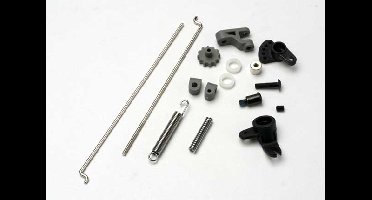 Linkage set, throttle & brake, revo-slayer (includes servo horns, rod guides, brake spring, brake adjustment dial, brake lever, rods (wires), bellc...