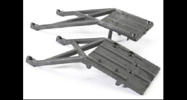 Skidplates, front & rear (black) (TRX-5837)