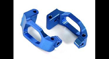 Caster blocks (c-hubs), 6061-T6 aluminum (blue-anodized), left & right/ 4x22mm pin (4)/ 3x6mm BCS (4)/ retainers (4) (TRX-8932X)