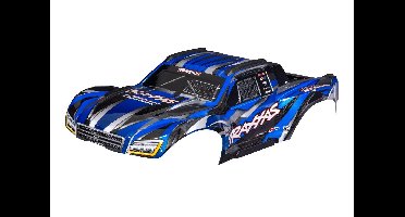 Traxxas - Body, Maxx Slash, blue (painted)/ decal sheet (assembled with body support, body plastics, & latches for clipless mounting) (TRX-10211-BLUE)