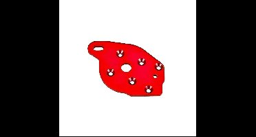 Traxxas - Plate, motor, 6061-T6 aluminum (red-anodized) (TRX-10259-RED)