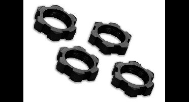 Traxxas - Wheel nuts, splined, 17mm, serrated (gray-anodized) (4) (TRX-7758-GRAY)