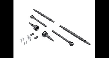 Traxxas - Axle Shafts, front and rear (2)/ stub axles, front (2) (hardened steel) (TRX-9756)