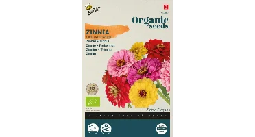 Bio zinnia dahliabloemige mix 1.5g