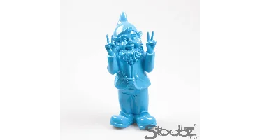Kabouter peace 13x11x31cm blauw