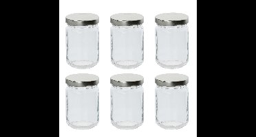 12x stuks voorraadpotten/inmaakpotten met metalen schroefdop 156 ml