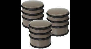 5Five Deurstopper - 3x - taupe - 7 x 7,5 cm - metaal - deurstop