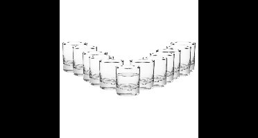 5Five dringlazen / waterglazen Biaritz - 12x stuks - 300 ml - transparant - brede basis
