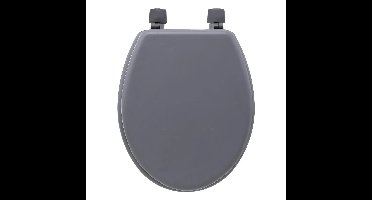 5Five Toiletbril Colors - grijs - MDF/HDF hout - universeel - standaard wc bril