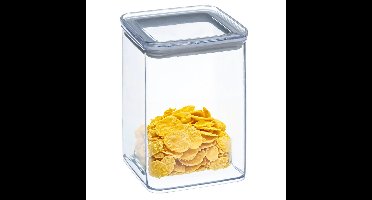 5Five Voorraadpot - keuken/voedsel - kunststof - 1000 ml - luchtdichte deksel - transparant