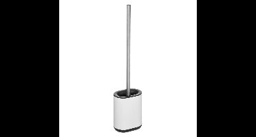 5five WC-/toiletborstel met houder - plat - wit - polypropyleen - 53 cm