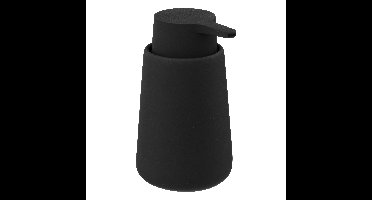 5Five Zeeppompje/dispenser - keramiek - zwart - 250 ml - keuken/toilet/badkamer