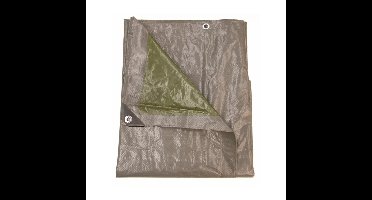 Afdekzeil/dekzeil grijs/groen waterdicht kunststof 140 gr/m2 - 600 x 1000 cm