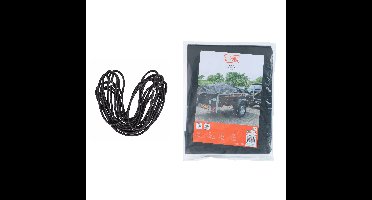 Afdekzeil/dekzeil voor aanhangers- incl. 7 meter elastiektouw - zwart - waterdicht - 200 x 300 cm