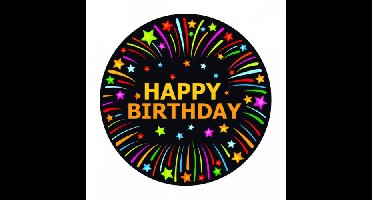 Bellatio Decorations Happy Birthday - 25x bierviltjes - thema print