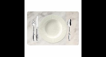 Bellatio design Placemat - 1 stuks - marmer look - grijs - 43x28cm