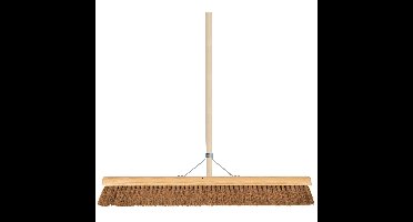 Binnenbezem FSC hout - kokos - 90 cm breed - 140 cm incl bezemsteel