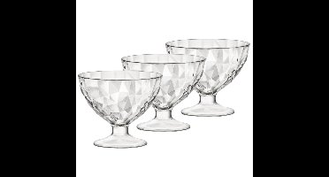 Bormioli Rocco ijs/sorbet coupes op voet - 12x stuks - glas - 360 ml - IJscoupe glazen/schaaltjes