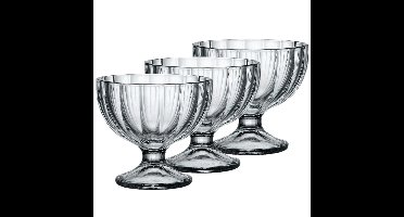 Bormioli Rocco ijs / sorbet coupes - op voet - Set van 12x stuks - van glas - 260 ml - Ijscoupes